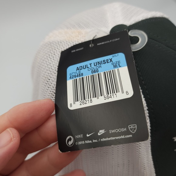 Nike Golf FlexFit Hat Size M/L Gray w/White Mesh Stretch Band‎ Cap TCR Alexan - Picture 4 of 12
